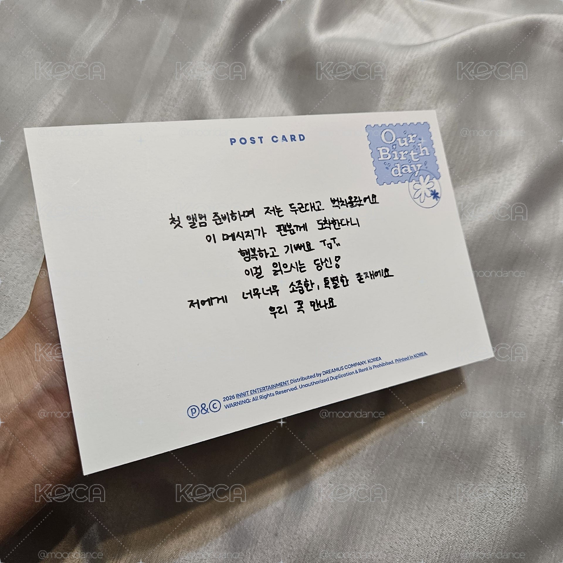 Our Birthday 明信片 Photobook Welcome ver. 辛惠願 Hyewon，近全新 無瑕疵