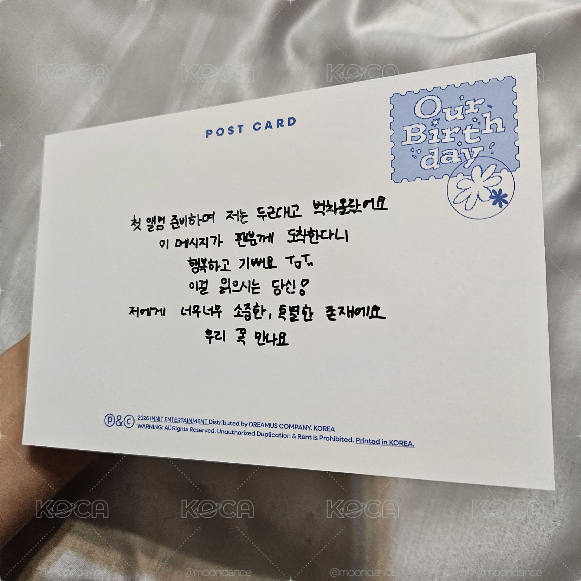 Our Birthday 明信片 Photobook Welcome ver. 辛惠願 Hyewon，近全新 無瑕疵