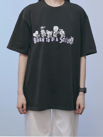 BT21 minini band黑色上衣 L號