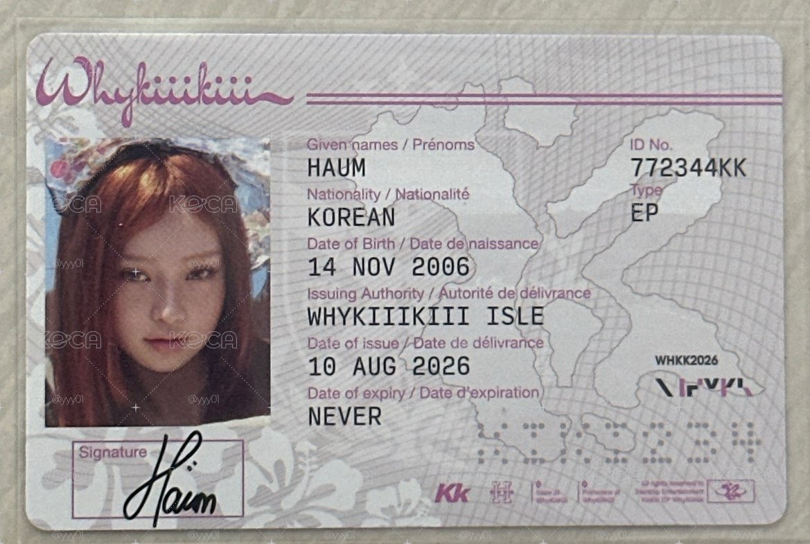 Haum WhyKiiiKiii 專輯卡 GUIDE BOOK ver.