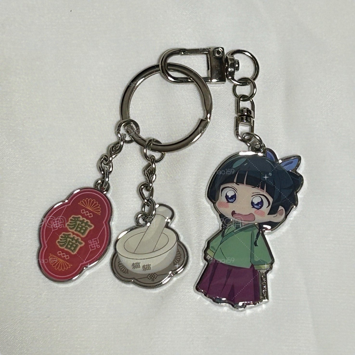 藥師少女的獨語 Q版金屬鑰匙圈吊飾 貓貓