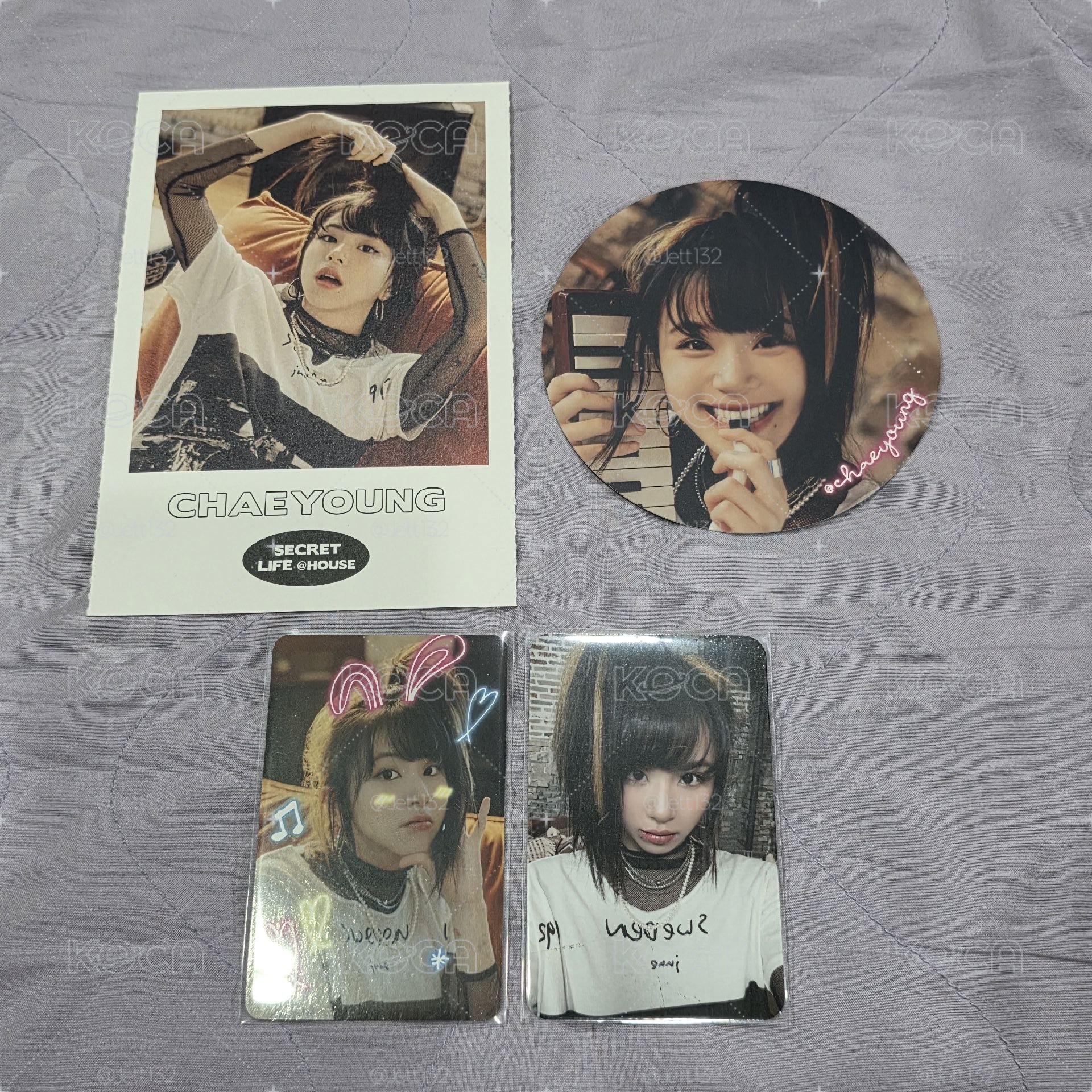 TWICE 彩瑛 2023年曆 小卡+明信片+杯墊卡