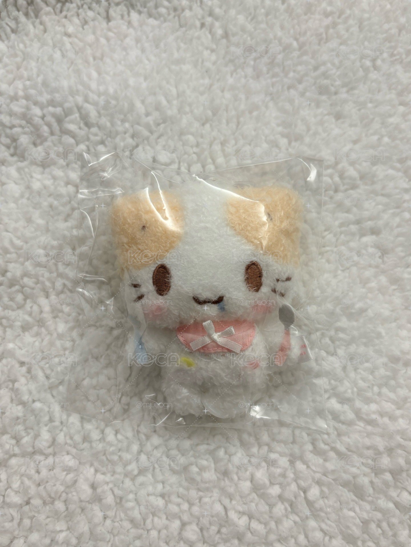 棉花糖貓 刀叉款吊飾娃