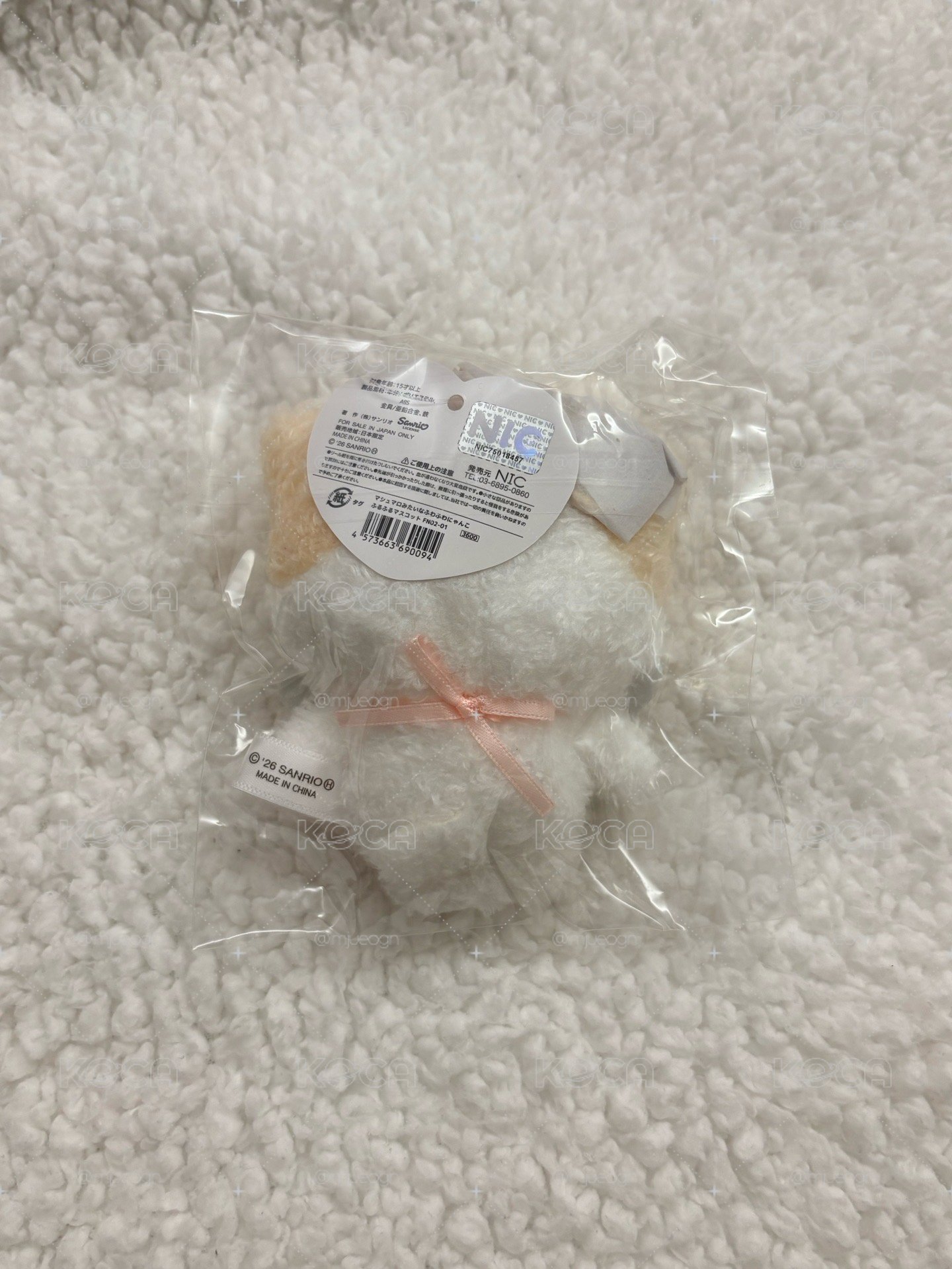 棉花糖貓 刀叉款吊飾娃