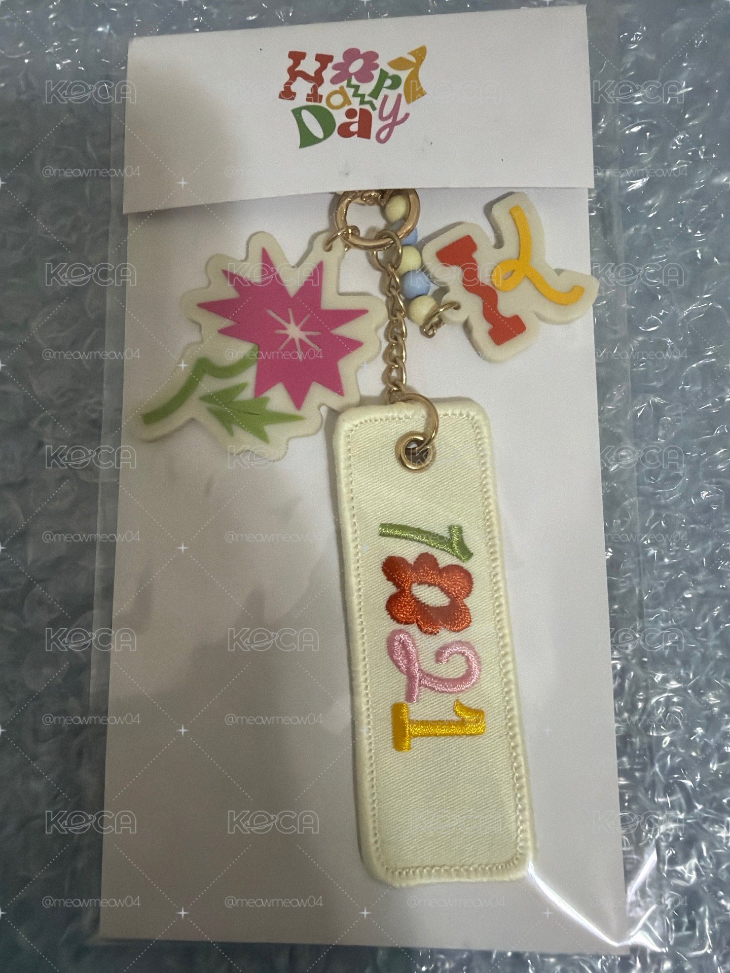 [&TEAM] K 生日刺繡吊飾/鑰匙圈（全新）