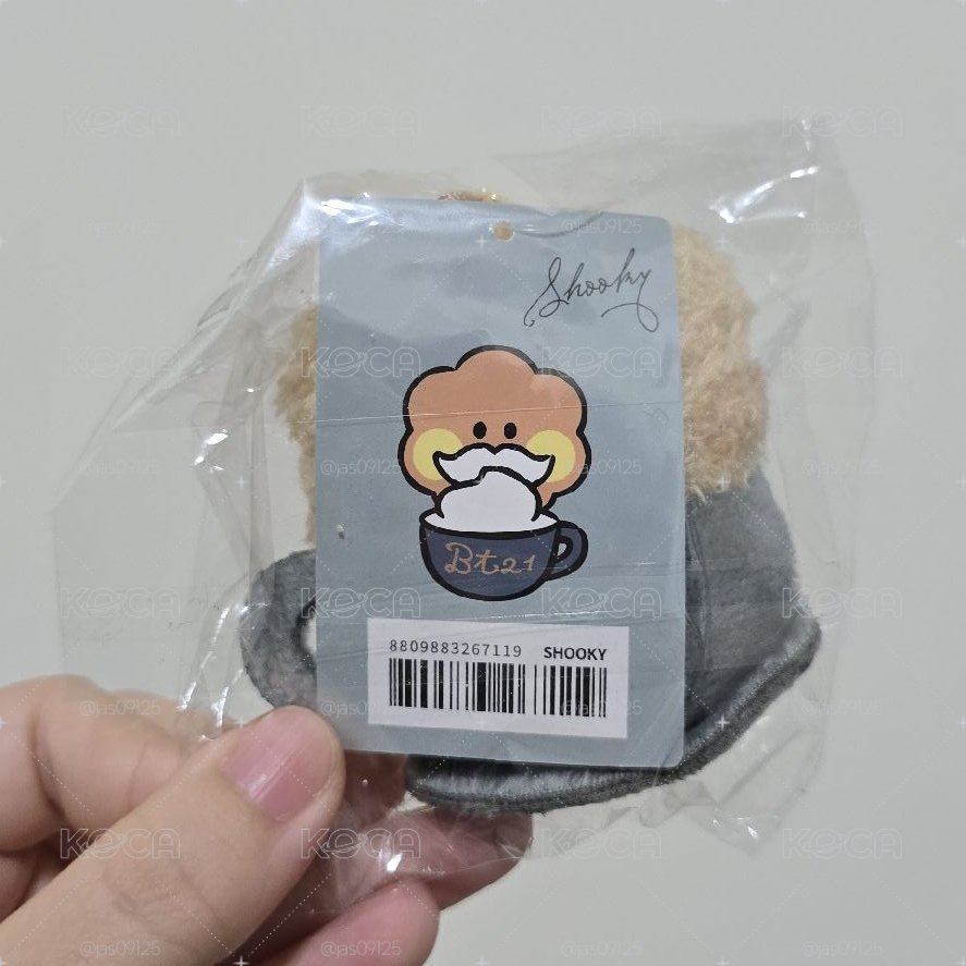 BT21 鬍子咖啡杯吊飾Shooky