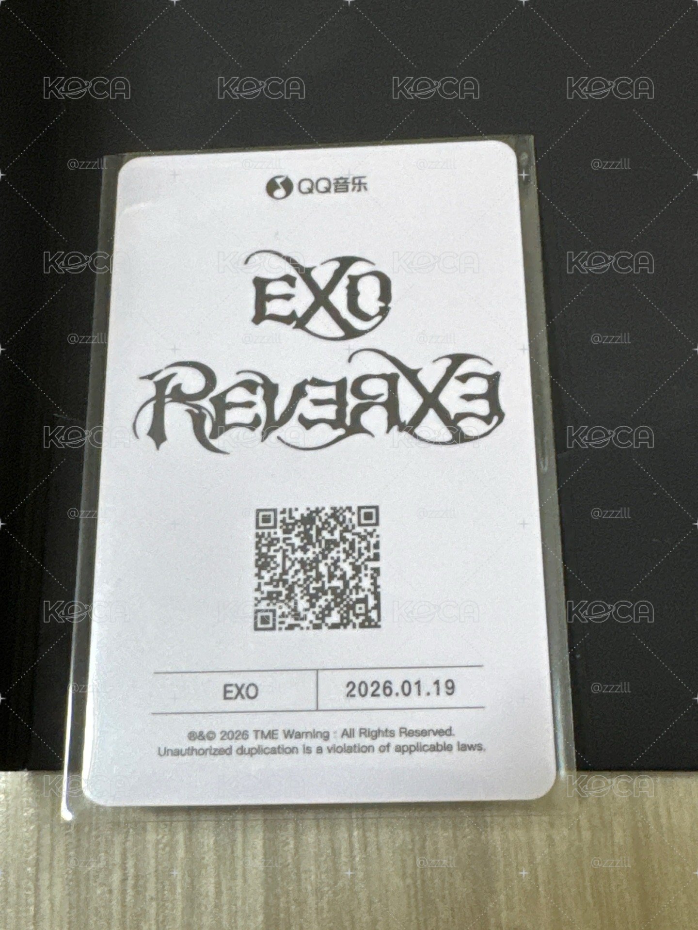exo 開 八輯QQ音樂小卡 NFC卡
