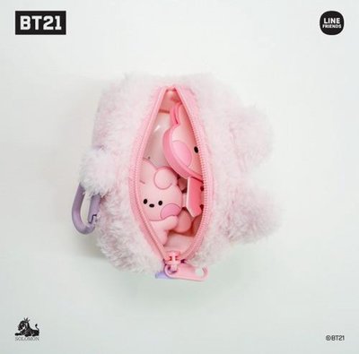 BT21 / 毛絨絨掛飾耳機包 / 迷你收納包