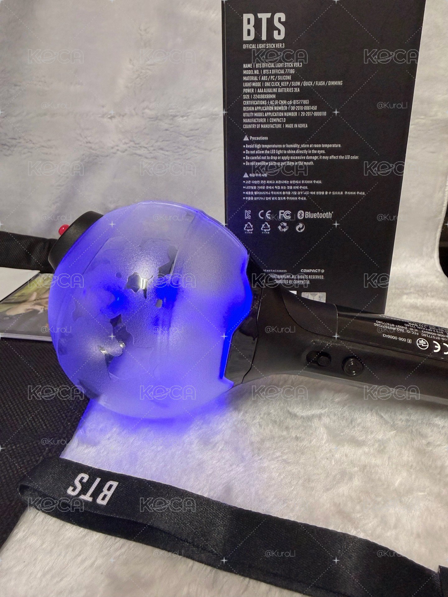 【官方正品】BTS 防彈少年團三代手燈 阿米棒 ARMY BOMB Ver.3（7人小卡全齊/保存良好）💜