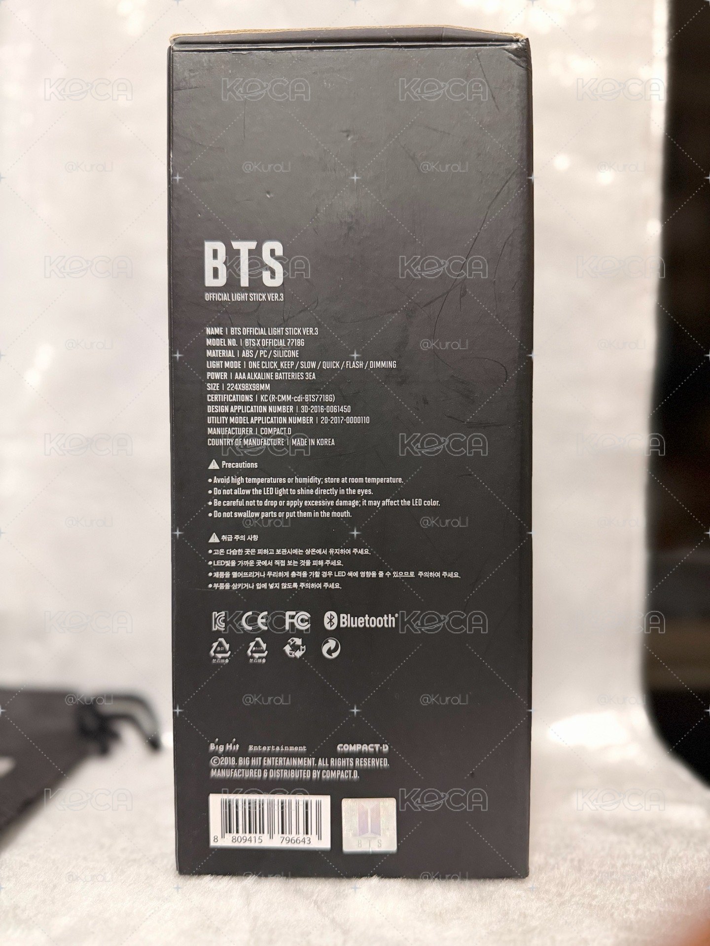 【官方正品】BTS 防彈少年團三代手燈 阿米棒 ARMY BOMB Ver.3（7人小卡全齊/保存良好）💜