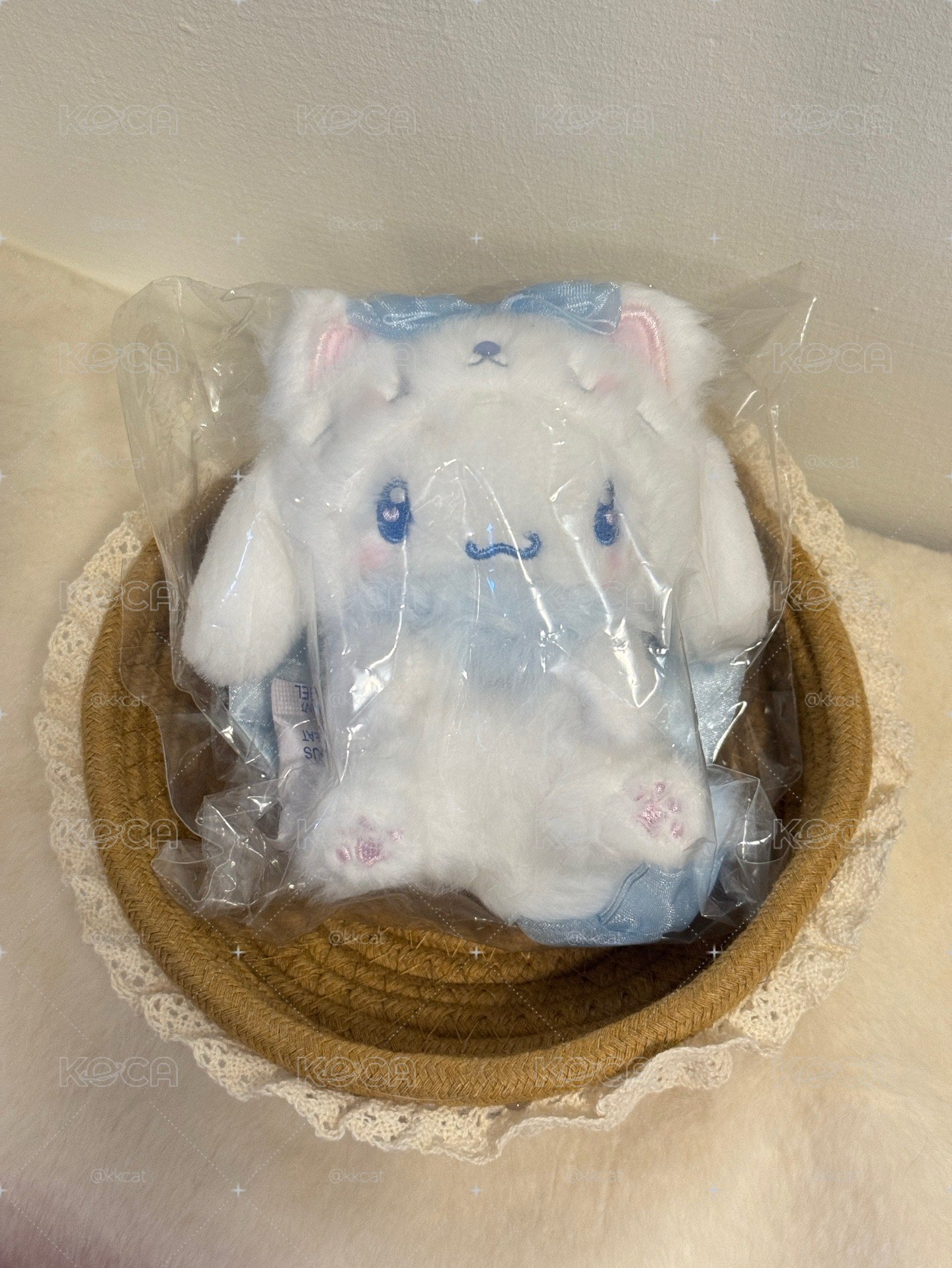 現貨.奶油白貓 大耳狗吊飾