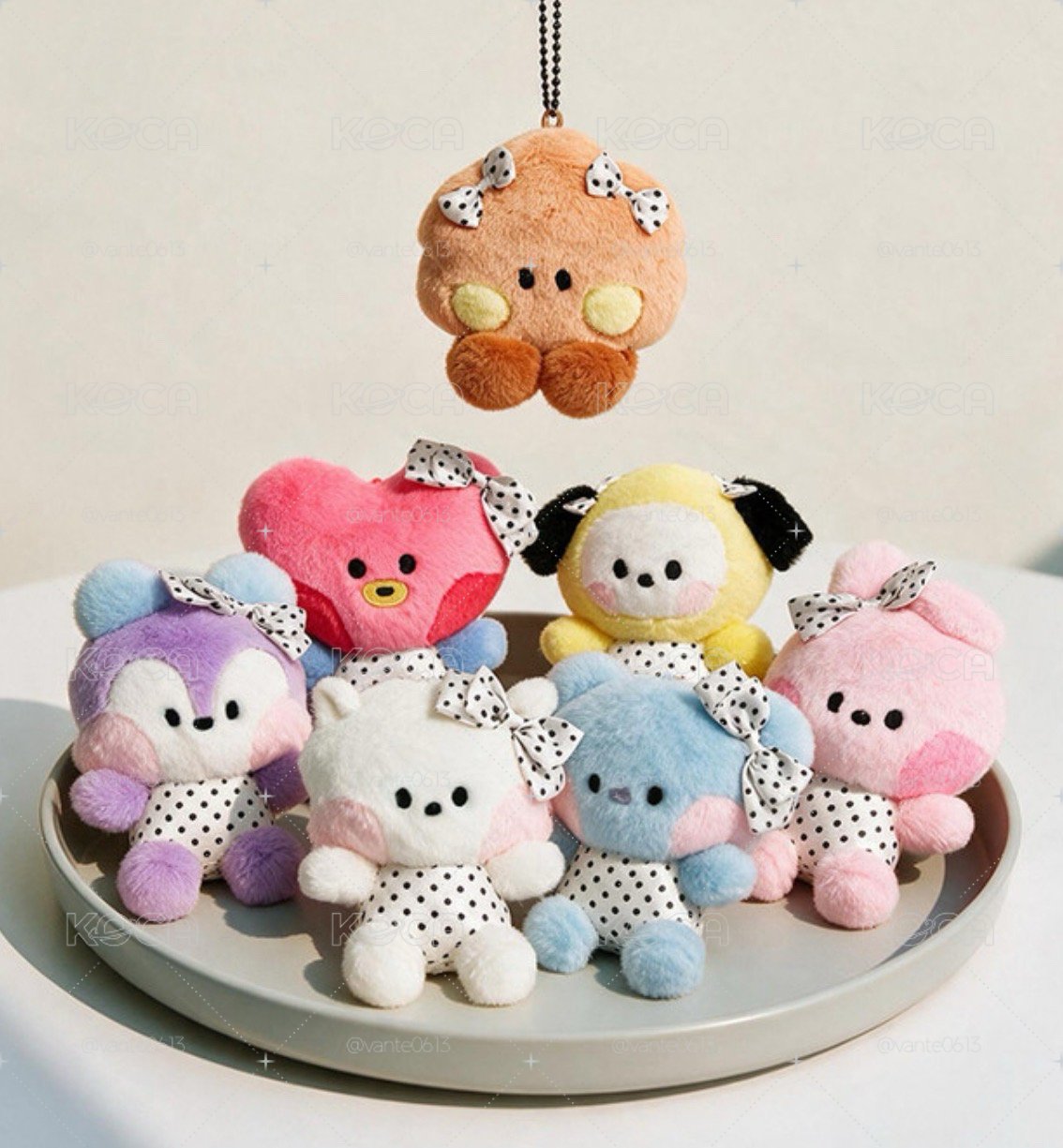 bt21 波點蝴蝶結吊飾🎀