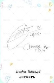 Imperfect-I'mperfect   Fansign card  Back