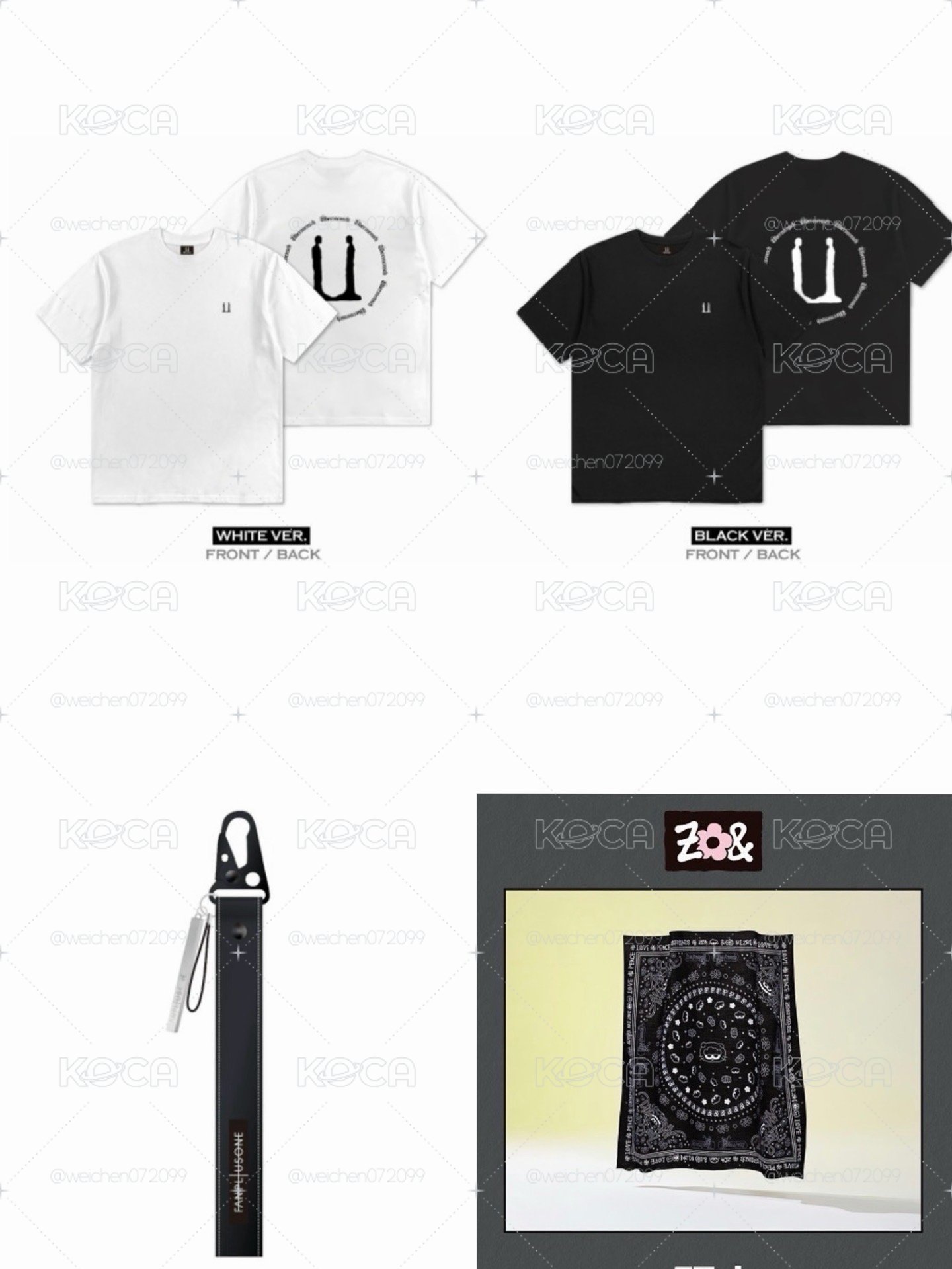 （客訂）權志龍 G-Dragon WORLD TOUR [Übermensch] 世巡T恤黑白+手機掛繩+ZOA初代絲巾