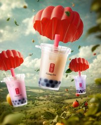 立體珍奶鑰匙圈