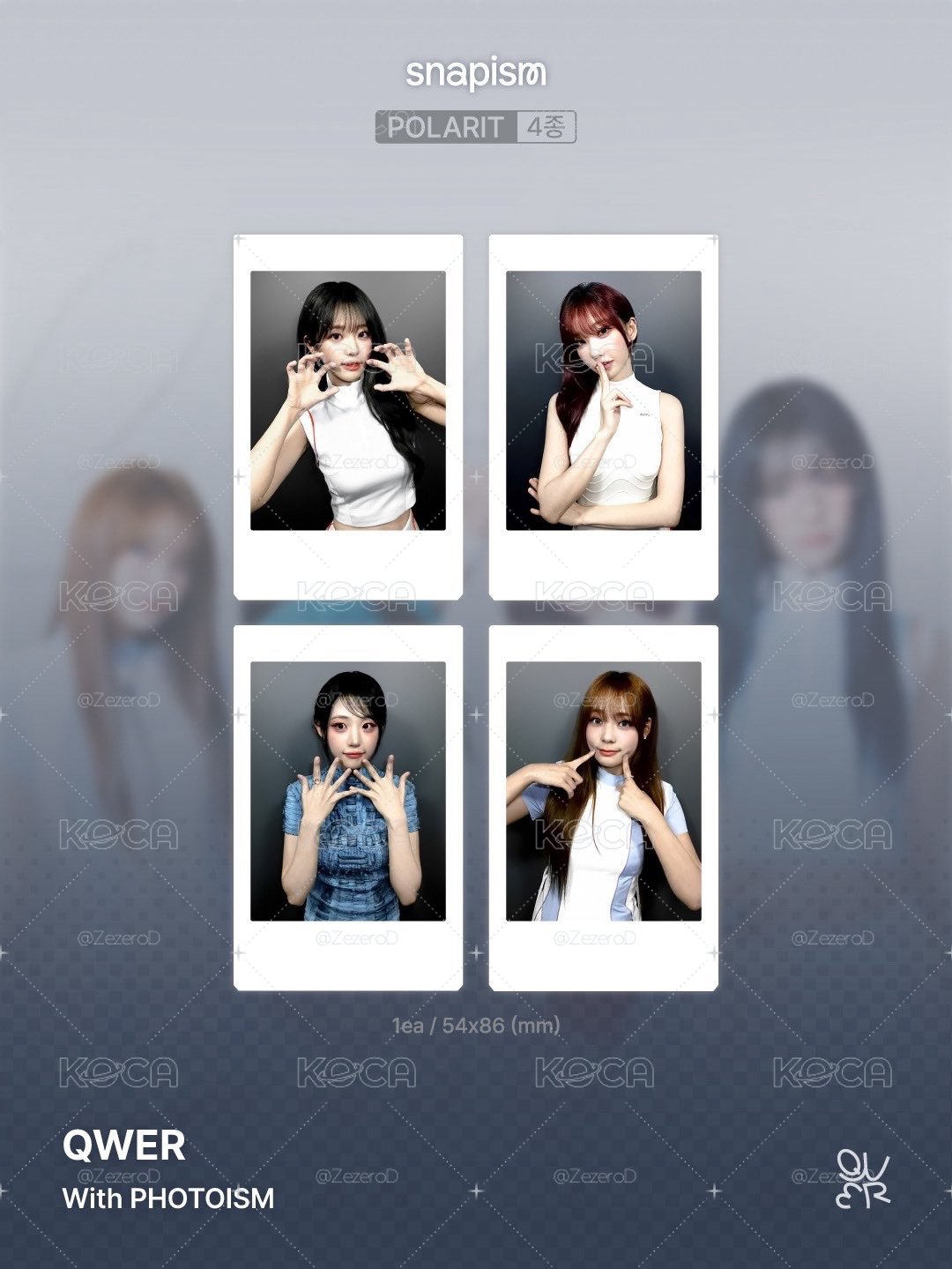 QWER 2巡 ROCKET LAUNCH X snapism X photoism 人生四格卡 代印