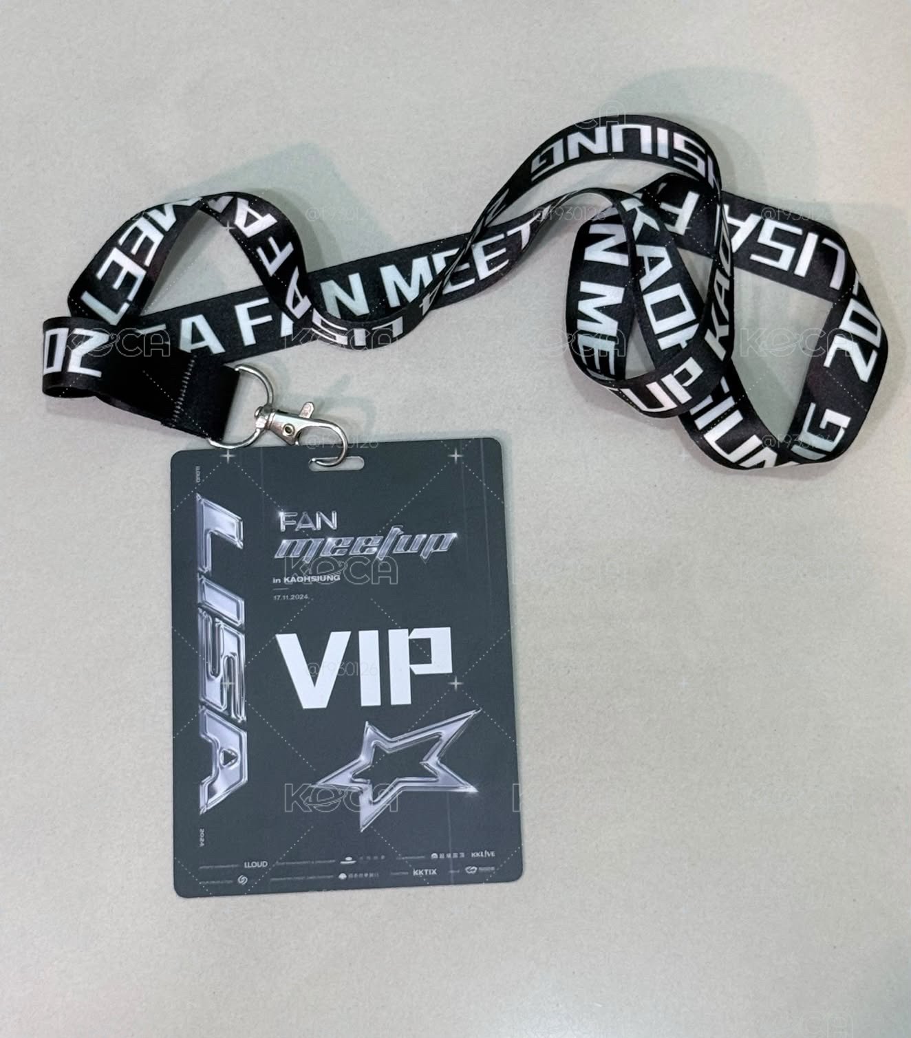 莎演唱會VIP吊牌