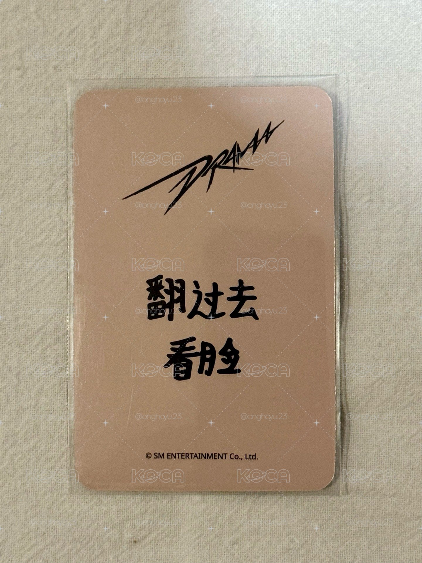 Drama sr 特典卡 星河預售C柚 翻過去看臉