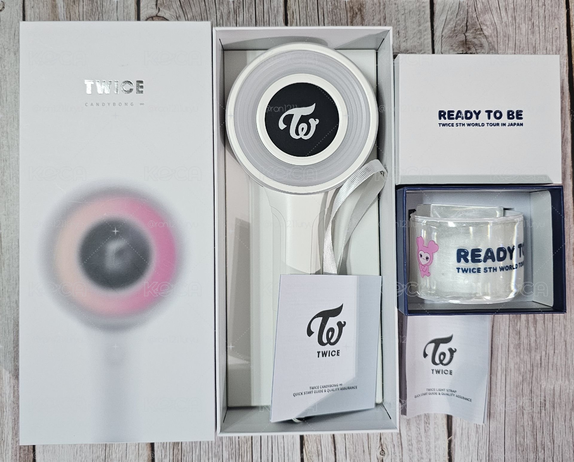 二手 TWICE 三代 OFFICIAL LIGHT STICK 官方 手燈 應援棒 五巡 腕帶燈