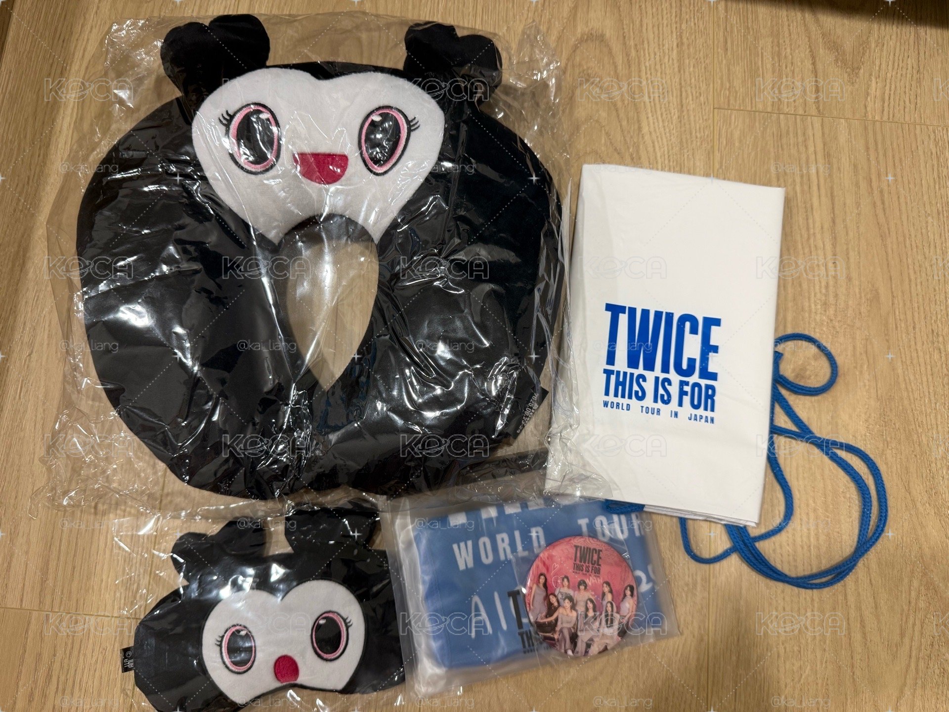 Twice 六巡 名古屋 升級禮 眼罩 頸枕 毛巾 徽章 束口袋 無小卡 