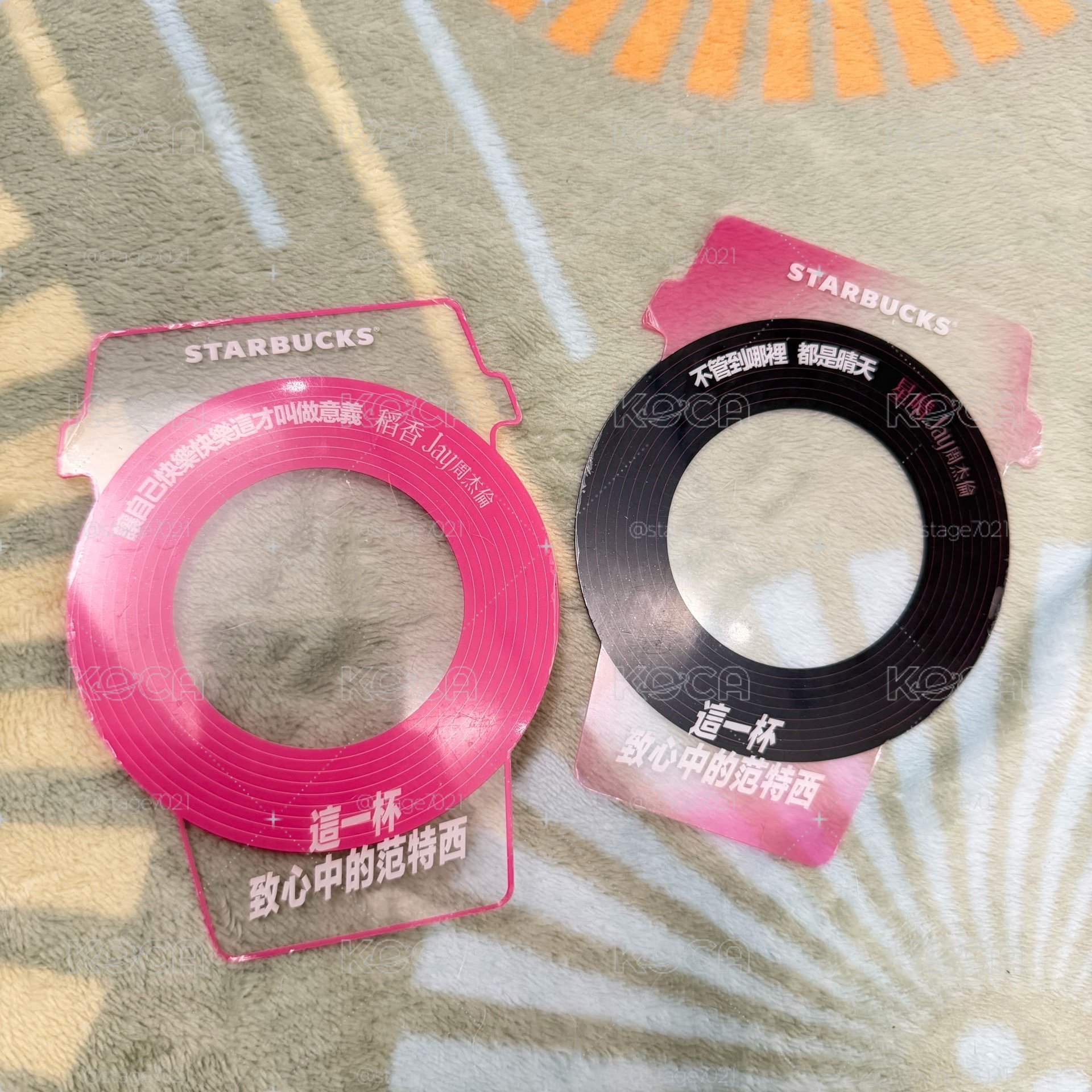 星巴克x周杰倫合作聯名 隨機卡 黑膠透卡