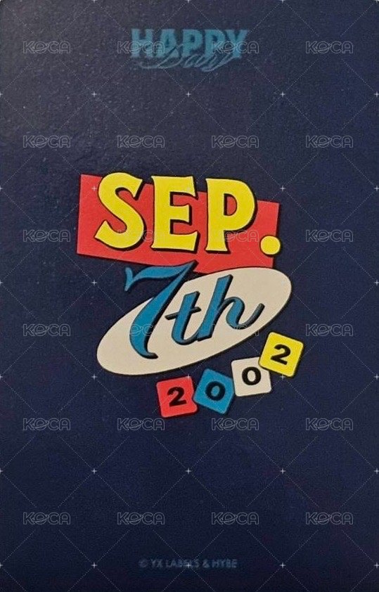 Happy Day 周邊卡 2026~2027 BIRTHDAY BOX_E 背面