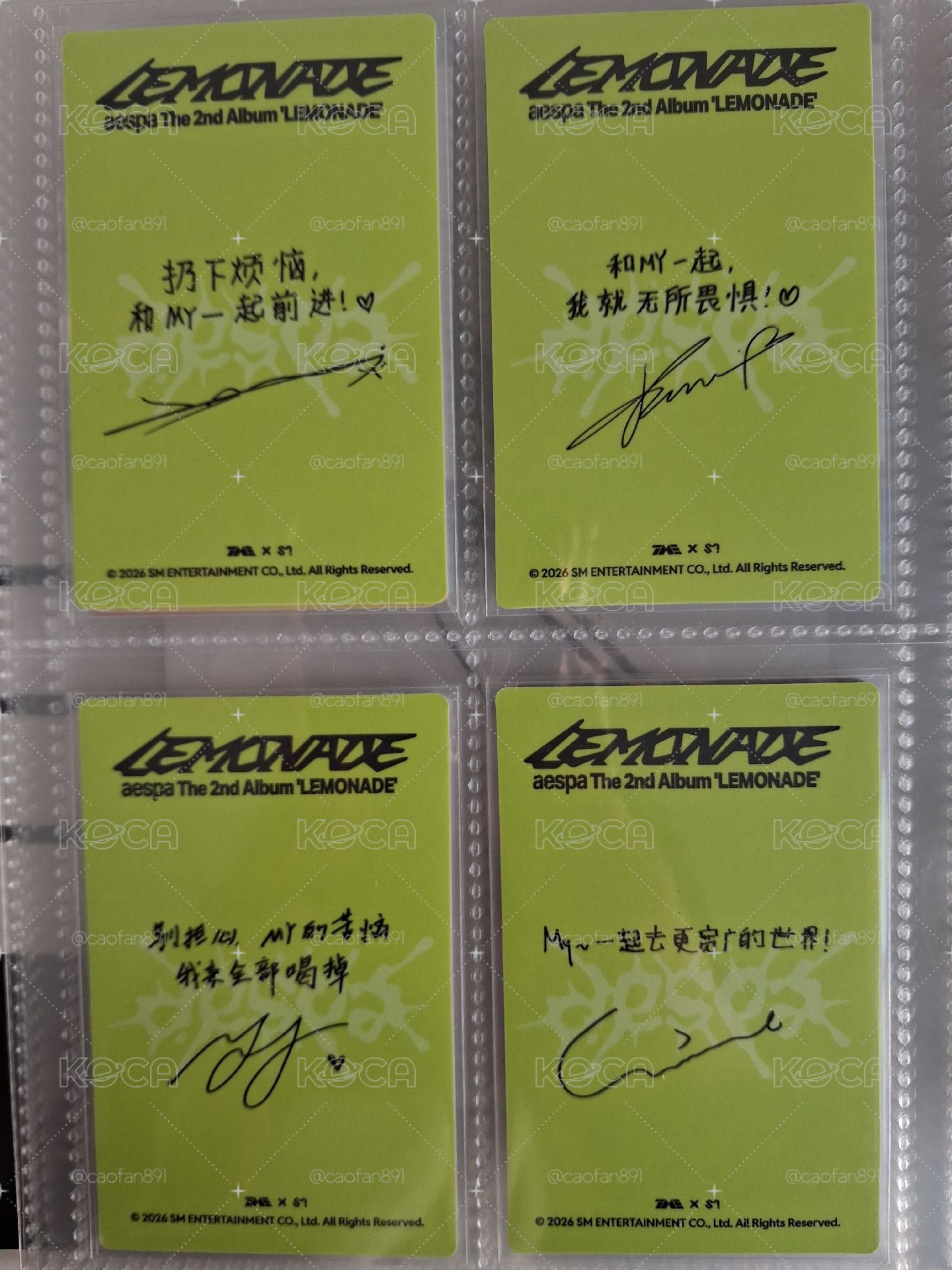 LEMONADE QQ音樂 特典卡 一套
