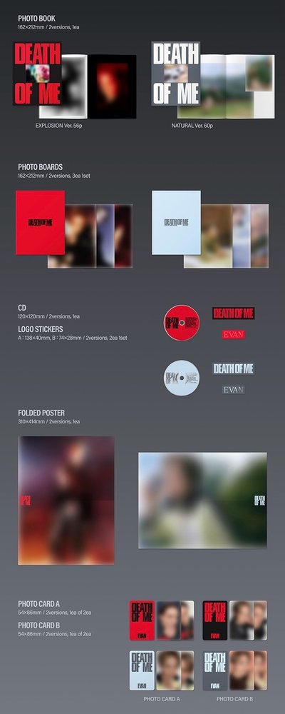 EVAN 1st Album DEATH OF ME 專輯 Weverse 特典小卡 相框