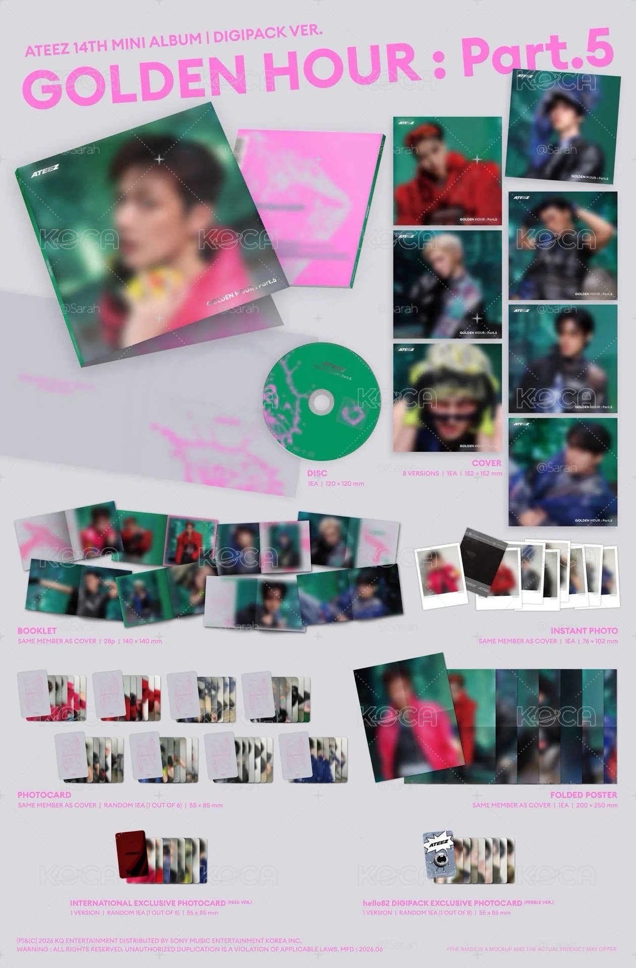 Ateez Hello82 通路限定 Digipack特典
