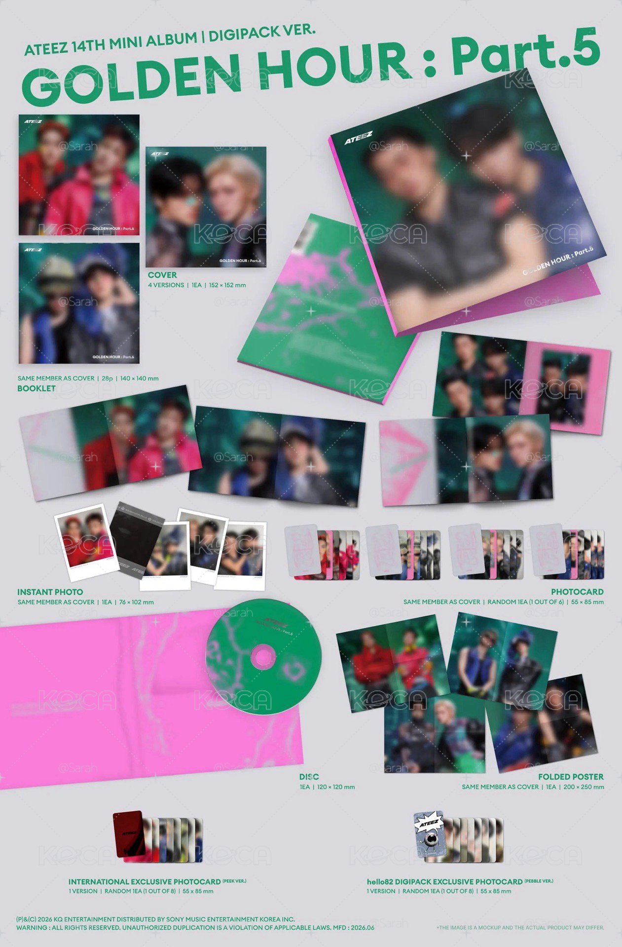 Ateez Hello82 通路限定 Digipack特典