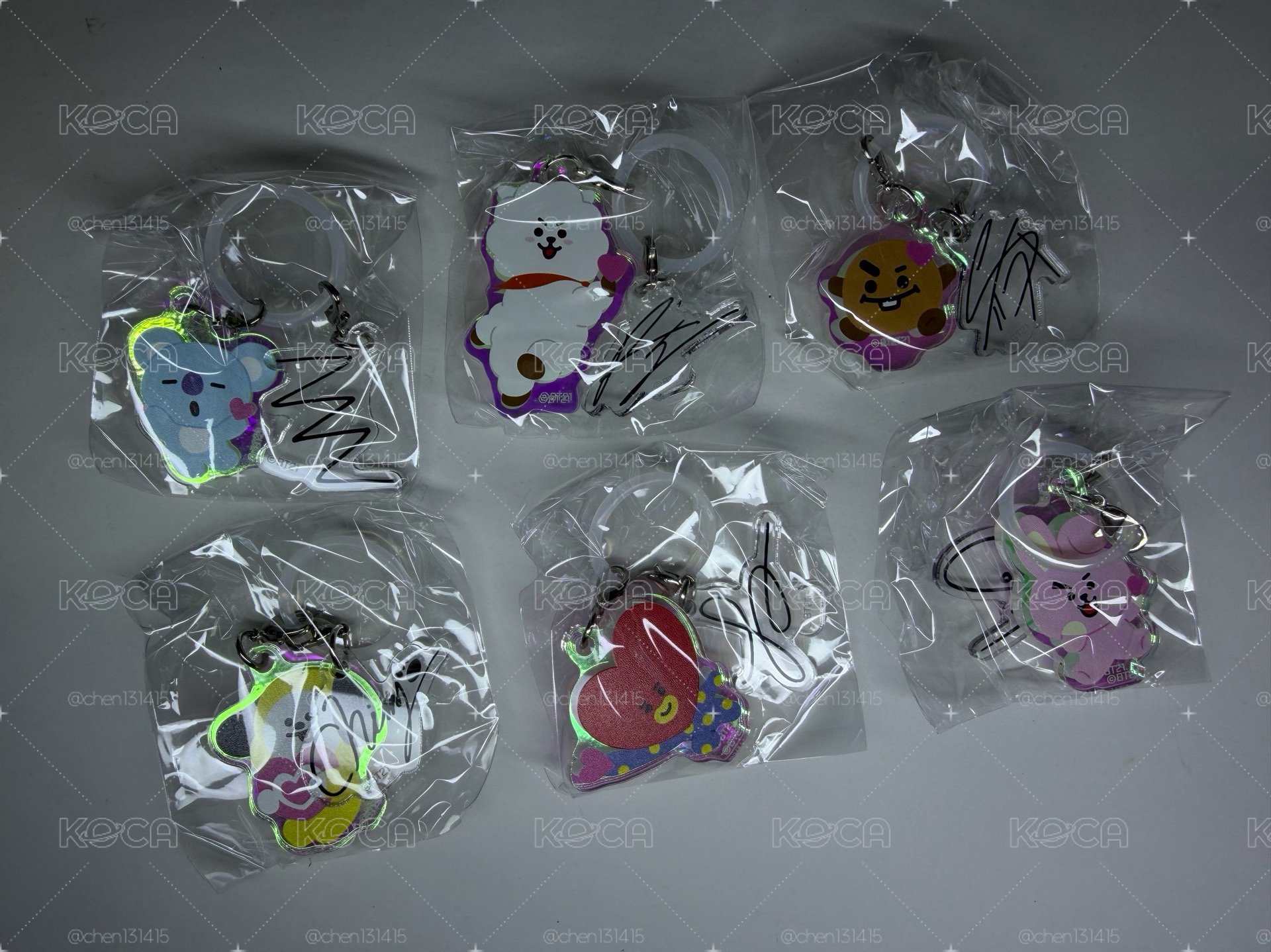BT21 扭蛋 吊飾 大頭絨毛夾