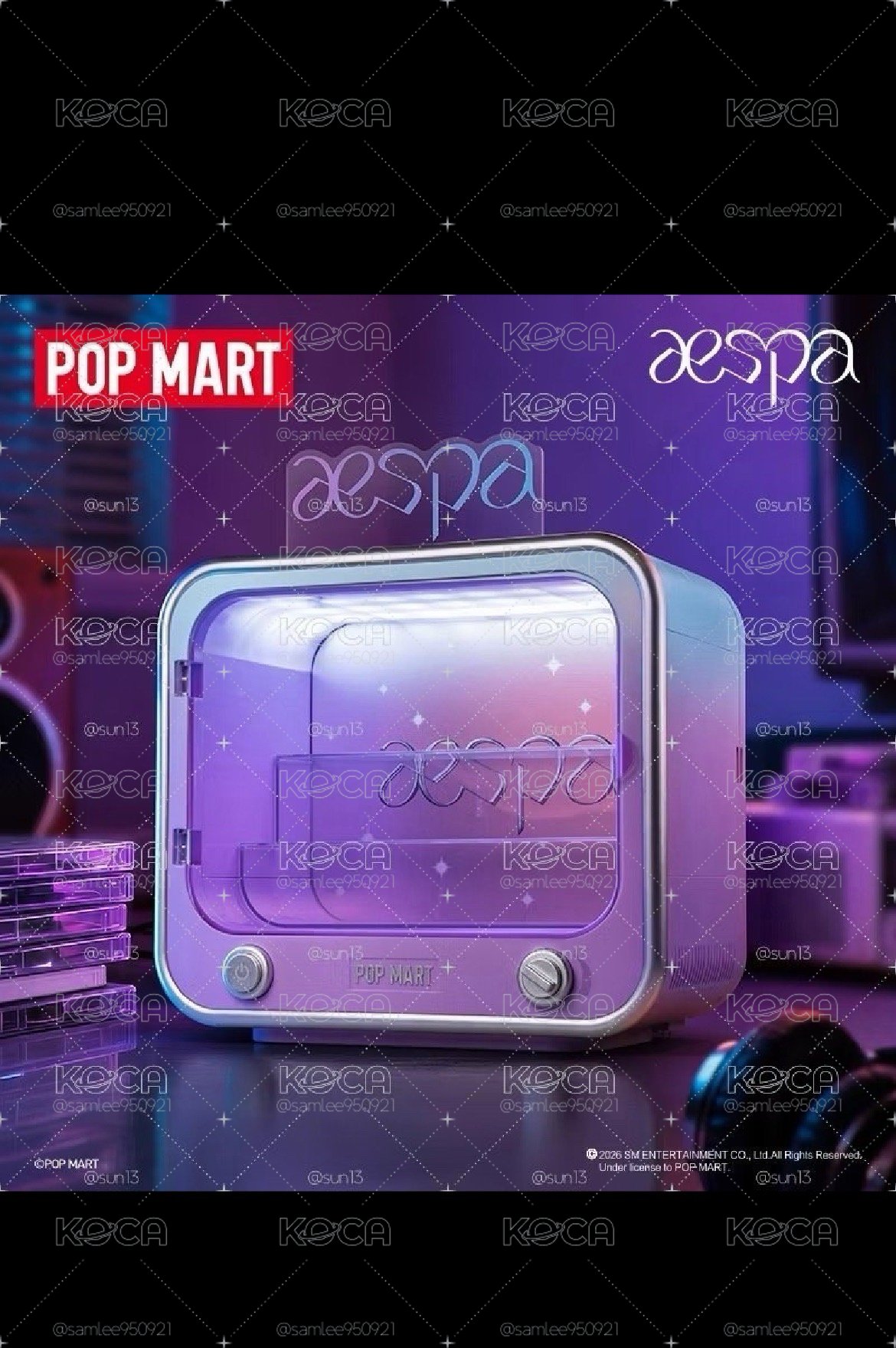aespa x POPMART 展示櫃 發光展示盒