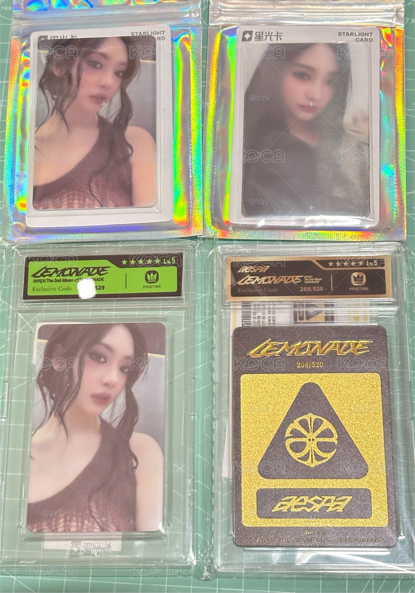 檸檬水金卡208愛寧吧+五星寧+光刻卡+光柵卡+1-4星（原包裝未撕膜）