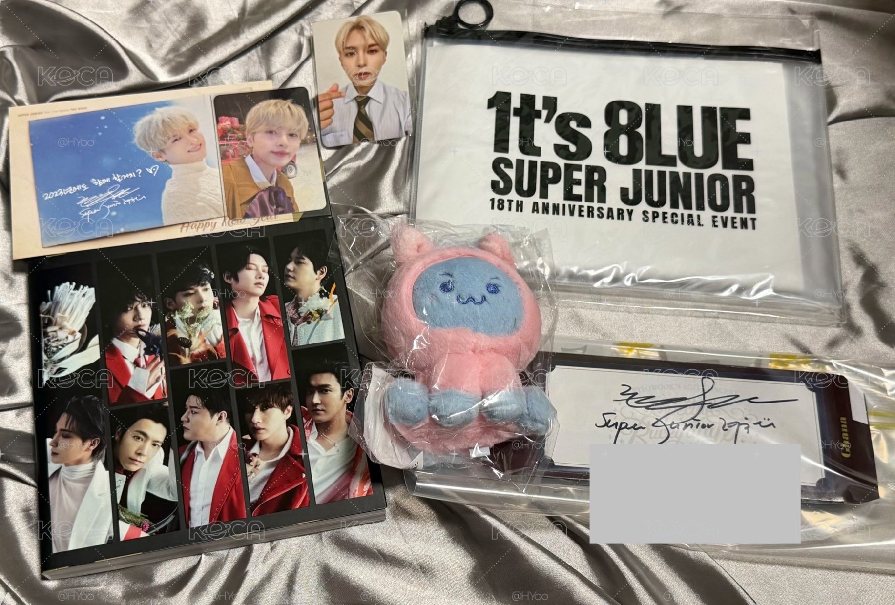 SUPER JUNIOR 厲旭 小卡 手幅 赤兔馬 贈簽名巧克力盒