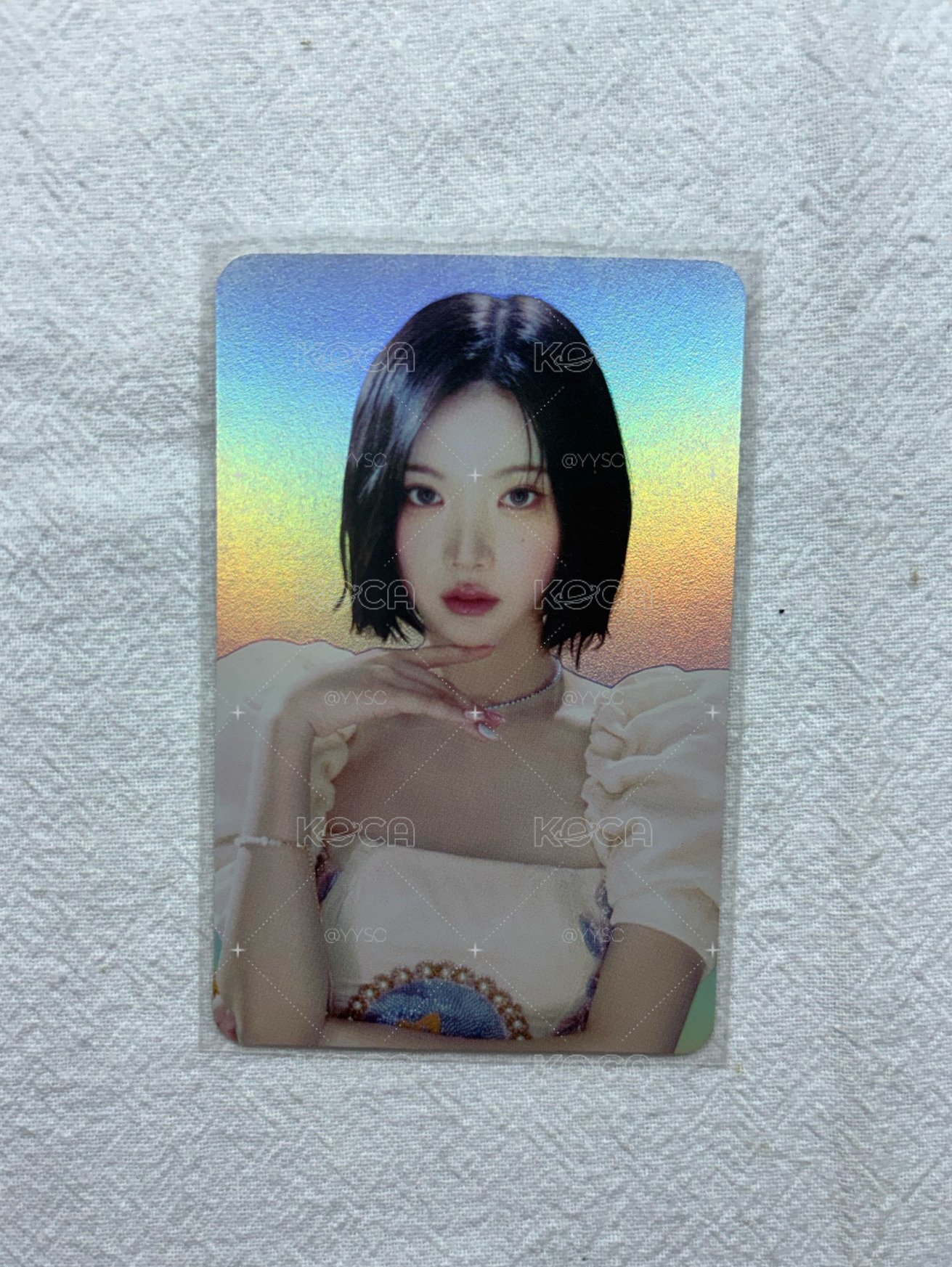 Jiwoo 單一 周邊卡 明信片閃卡