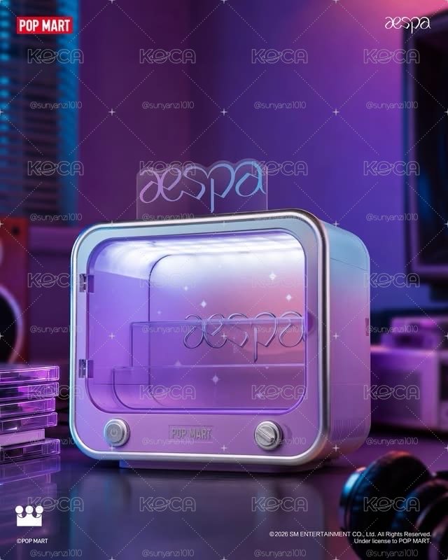 aespa x POPMART 展示櫃 發光展示盒