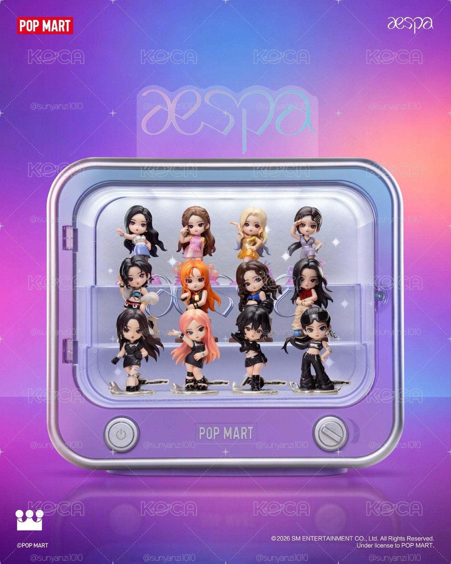 aespa x POPMART 展示櫃 發光展示盒