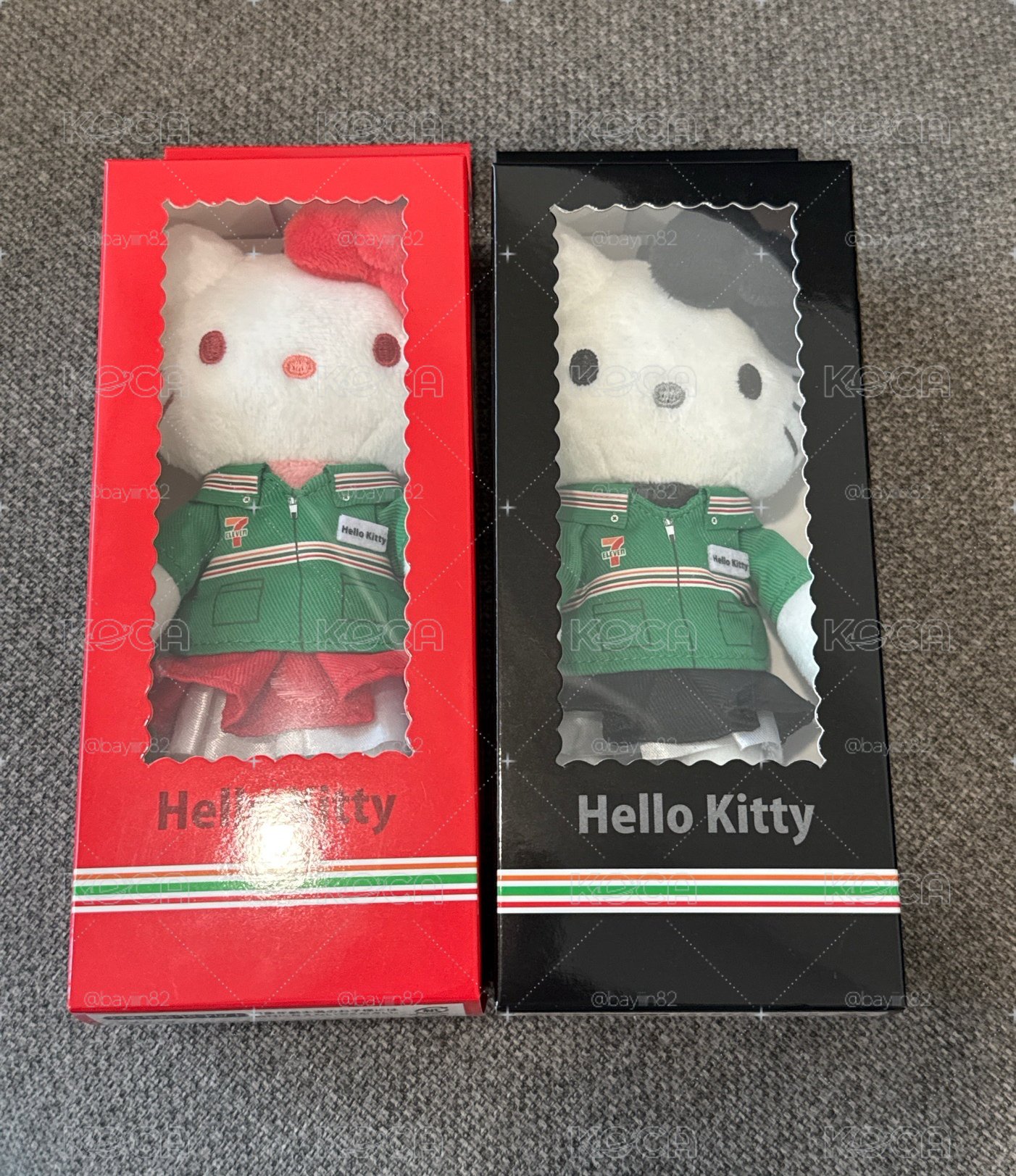 毛絨吊娃 吊娃 日本 7-11 限定 制服長腿Kitty 
