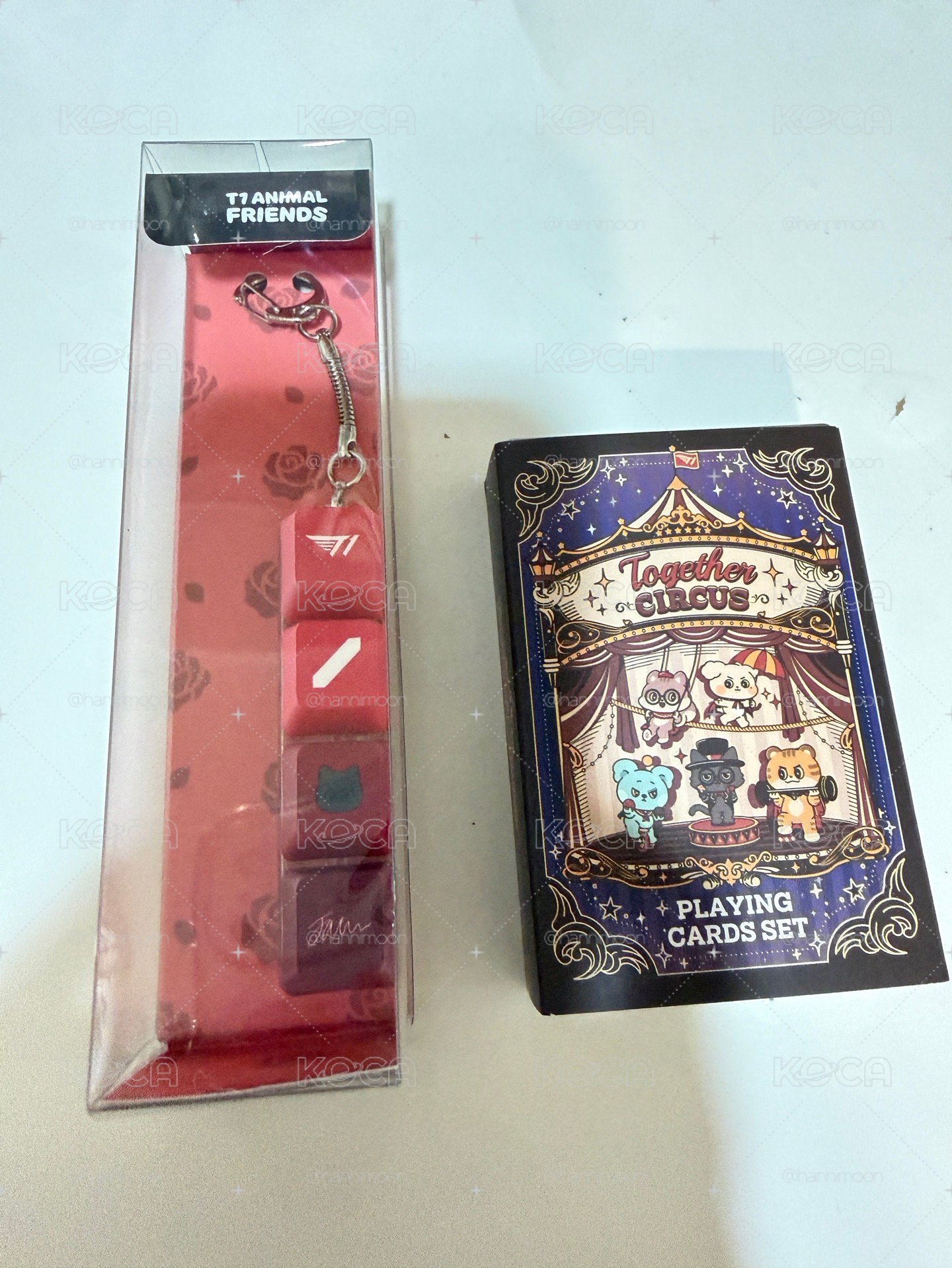 T1 faker鍵帽吊飾+馬戲團撲克牌
