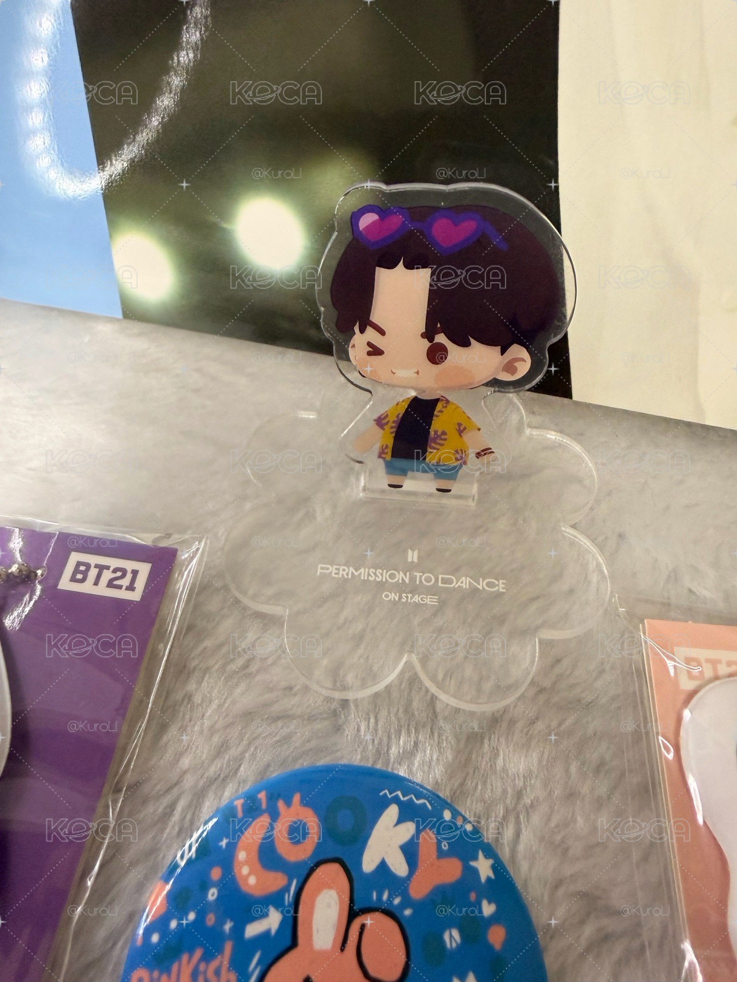 【絕版珍藏】BTS Jungkook 柾國 官方週邊小盤（立牌+吊飾+BT21 COOKY組合）