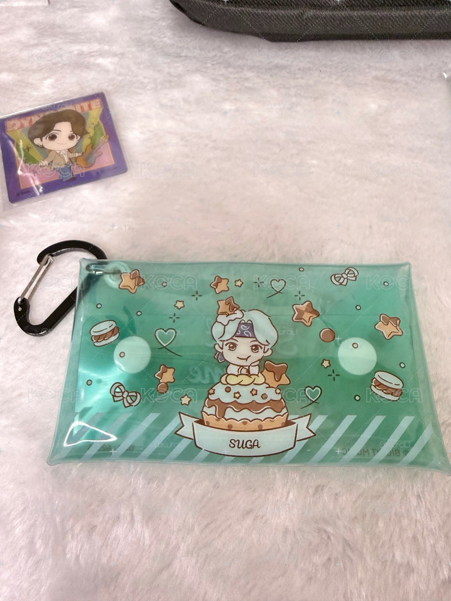 【絕版珍藏】BTS SUGA 官方週邊小盤（BT21 大壓克力板+全新收納鉛筆盒+SHOOKY 方巾）