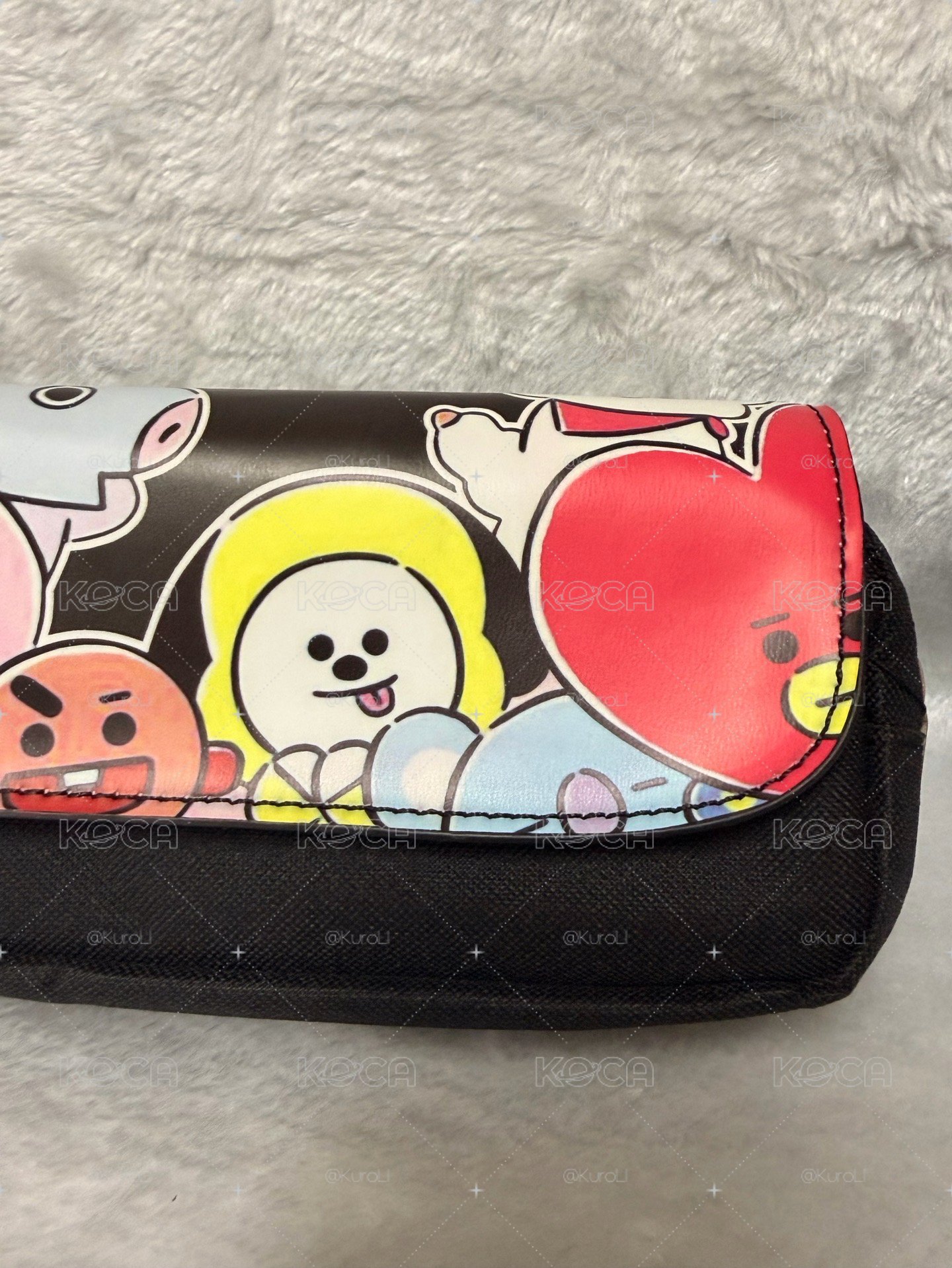 【絕版珍藏】BTS SUGA 官方週邊小盤（BT21 大壓克力板+全新收納鉛筆盒+SHOOKY 方巾）