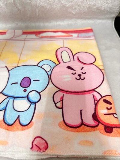 【絕版珍藏】BTS RM 官方週邊小盤（BT21 大毛巾+KOYA 洗衣袋+THE BEST 微瑕人形立牌）