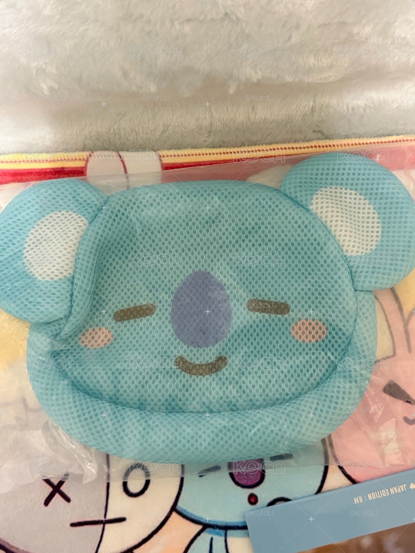 【絕版珍藏】BTS RM 官方週邊小盤（BT21 大毛巾+KOYA 洗衣袋+THE BEST 微瑕人形立牌）
