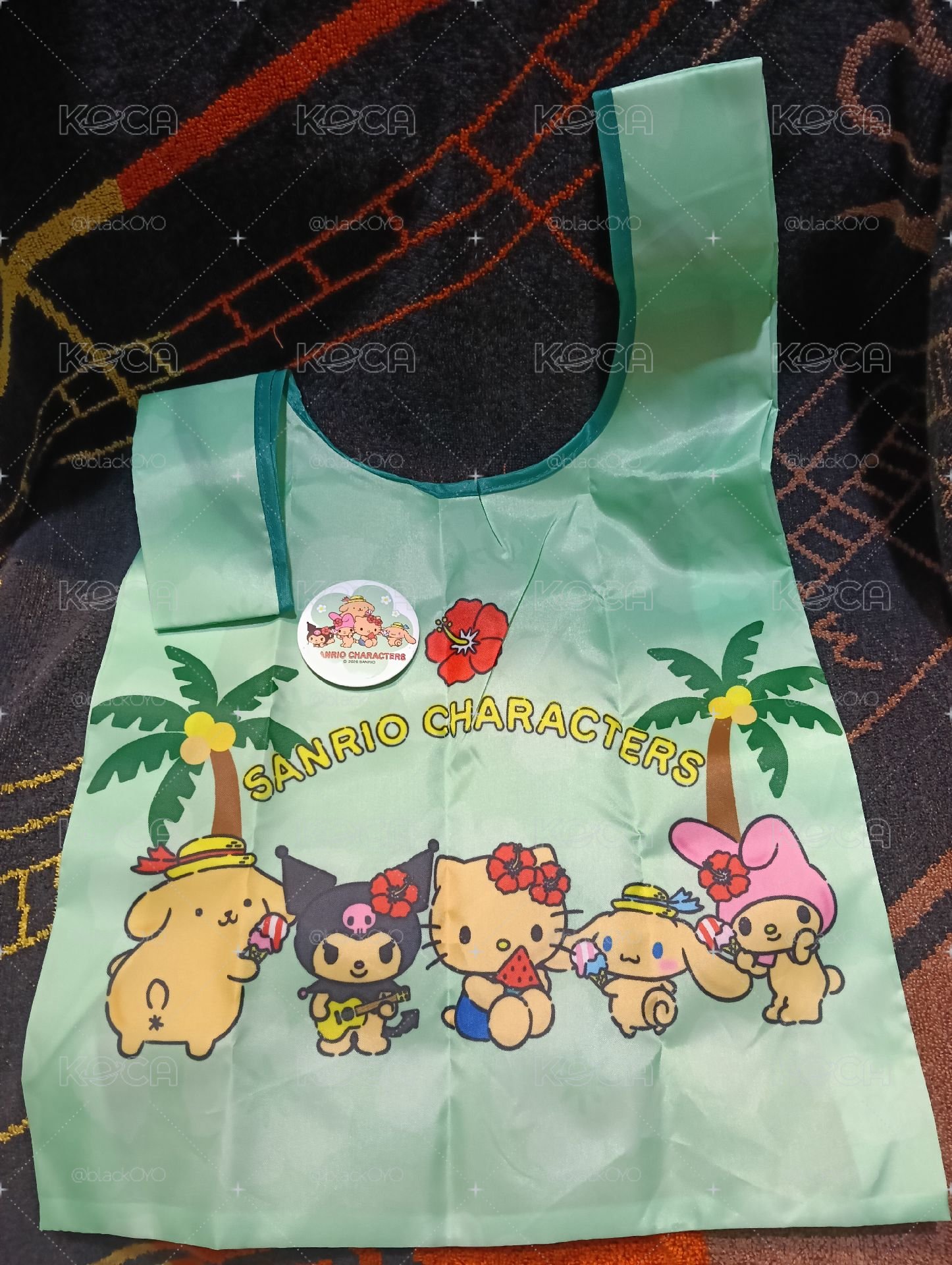 三麗鷗 曬黑系購物袋徽章組 隱藏款