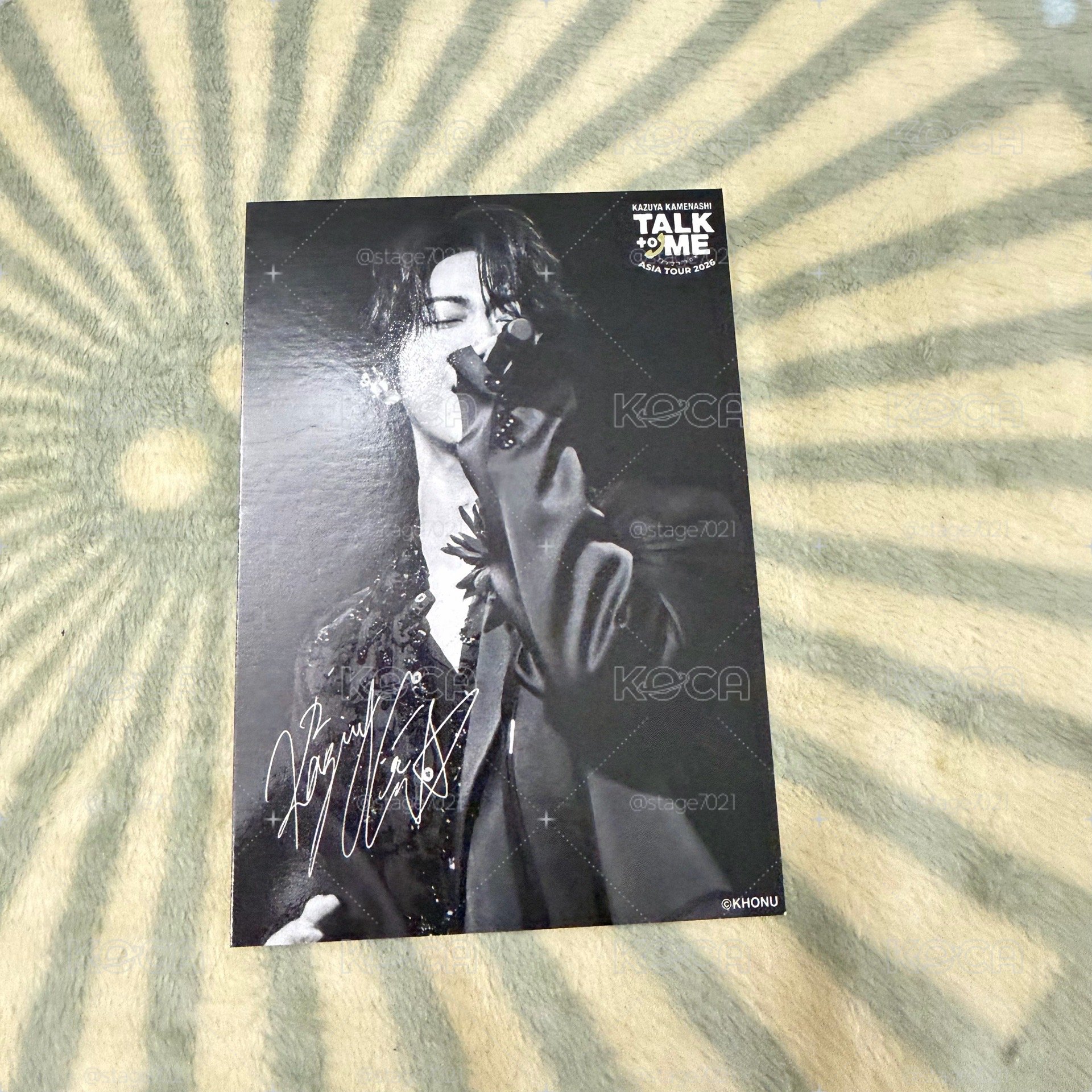 KAZUYA KAMENASHI "TALK TOME" ASIA TOUR  入場卡 / 場限卡 簽名