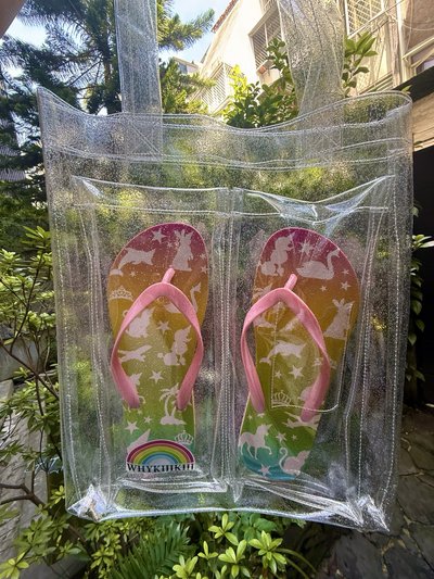 聖水快閃 夾角拖+沙灘包 38/39