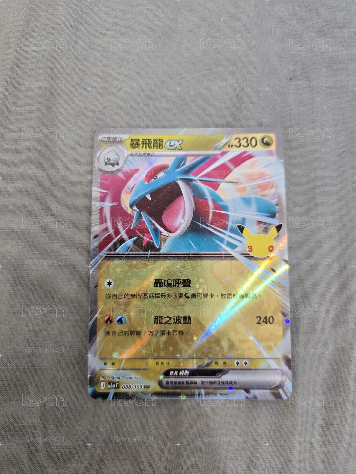 三十週年暴飛龍ex RR