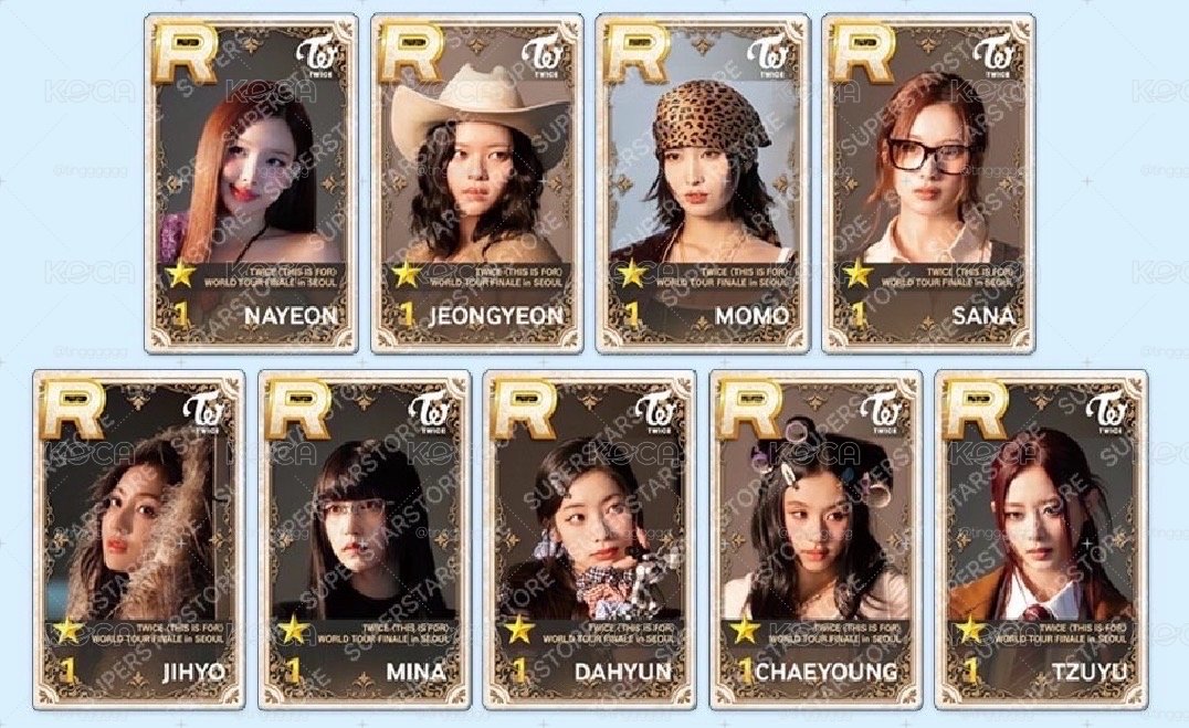 TWICE SUPERSTAR 遊戲卡 THIS IS FOR FINALE Event1 一套