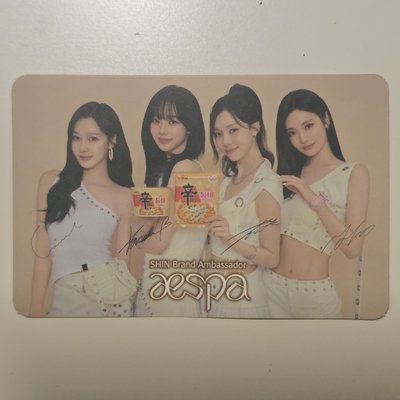 aespa 辛拉麵 團體款代言卡